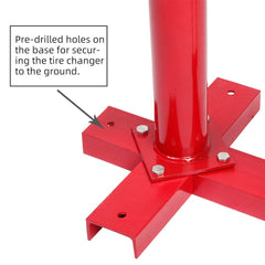 TUFFIOM side view with a mounted wheel demonstrating compatibility benefit