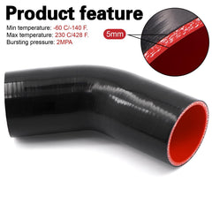 TuoLauthon side profile showing smooth 45° bend, improves airflow routing