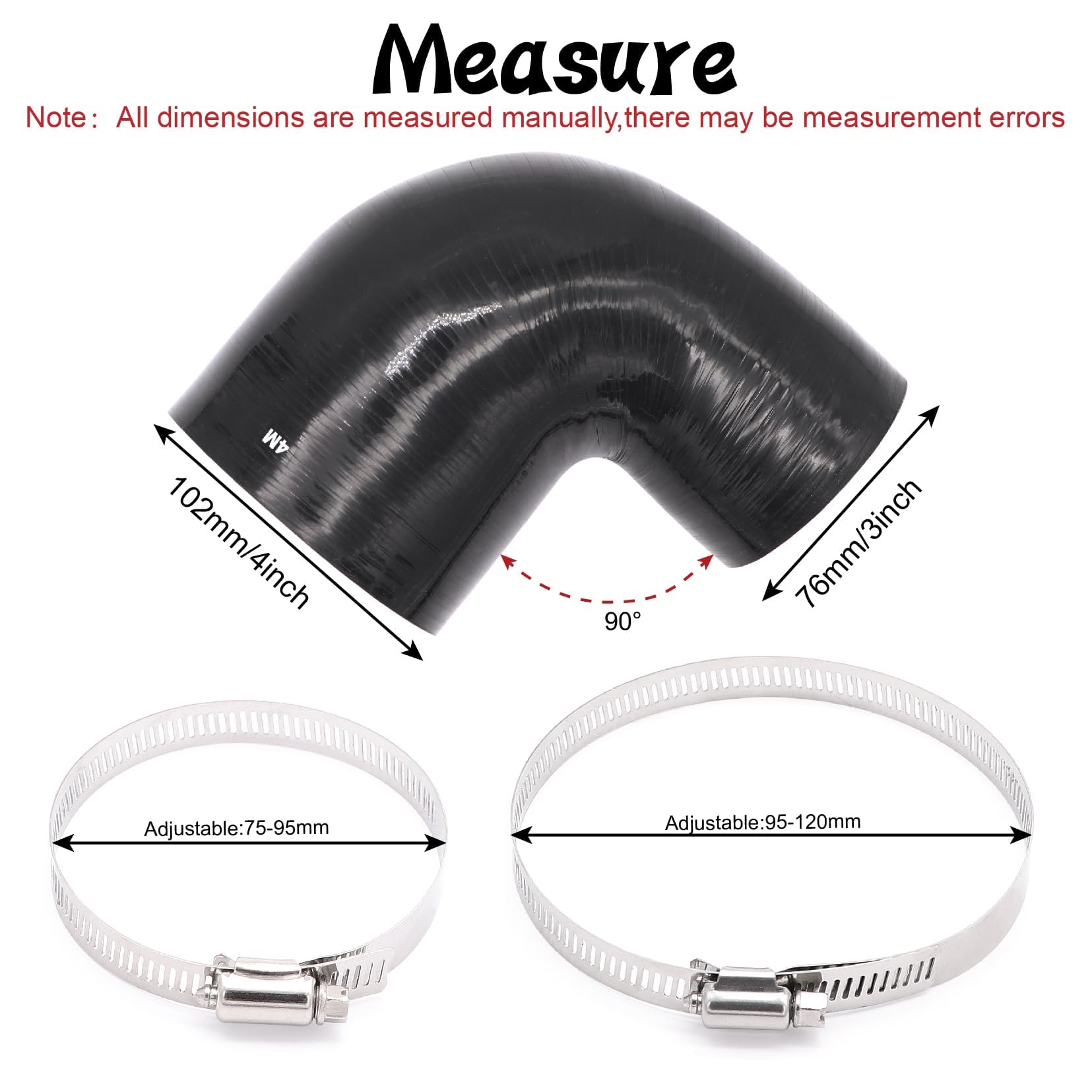 TuoLauthon side profile of elbow illustrating compact 90° bend for space saving