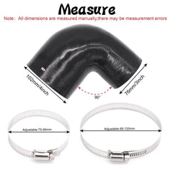 TuoLauthon side profile of elbow illustrating compact 90° bend for space saving