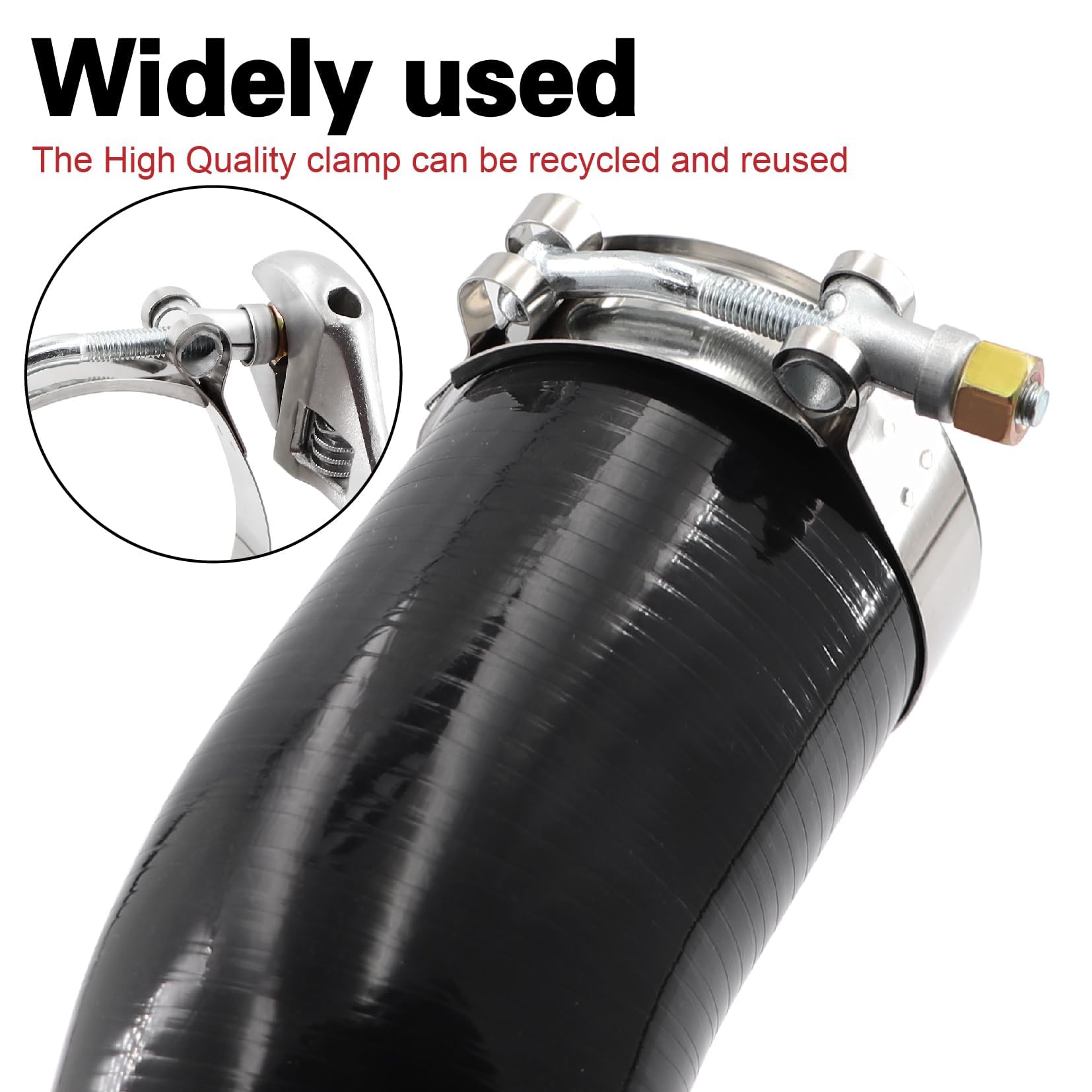 TuoLauthon two stainless clamps included with coupler for secure installation