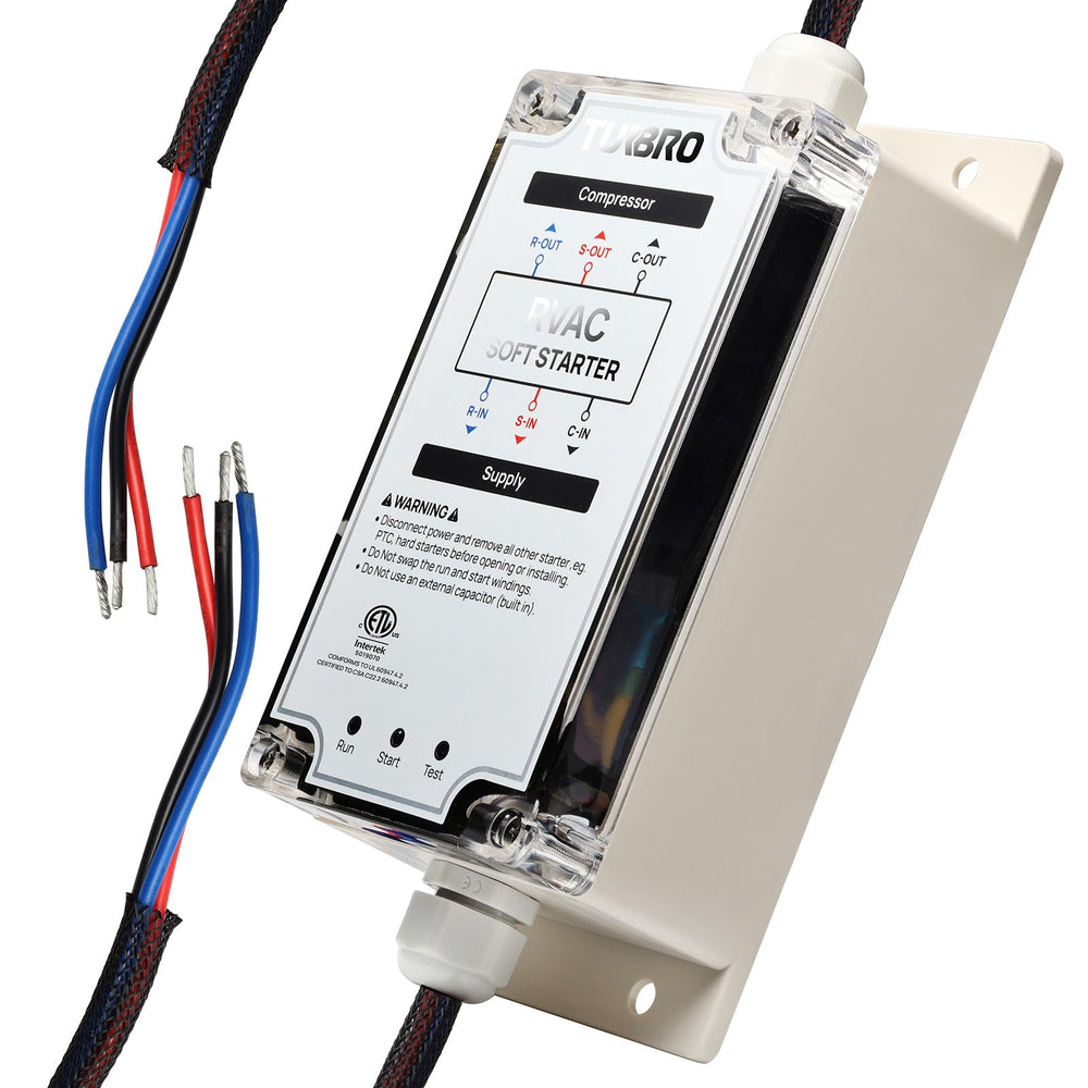 TURBRO wiring close-up with labeled terminals benefit: clear six-wire hookup guidance