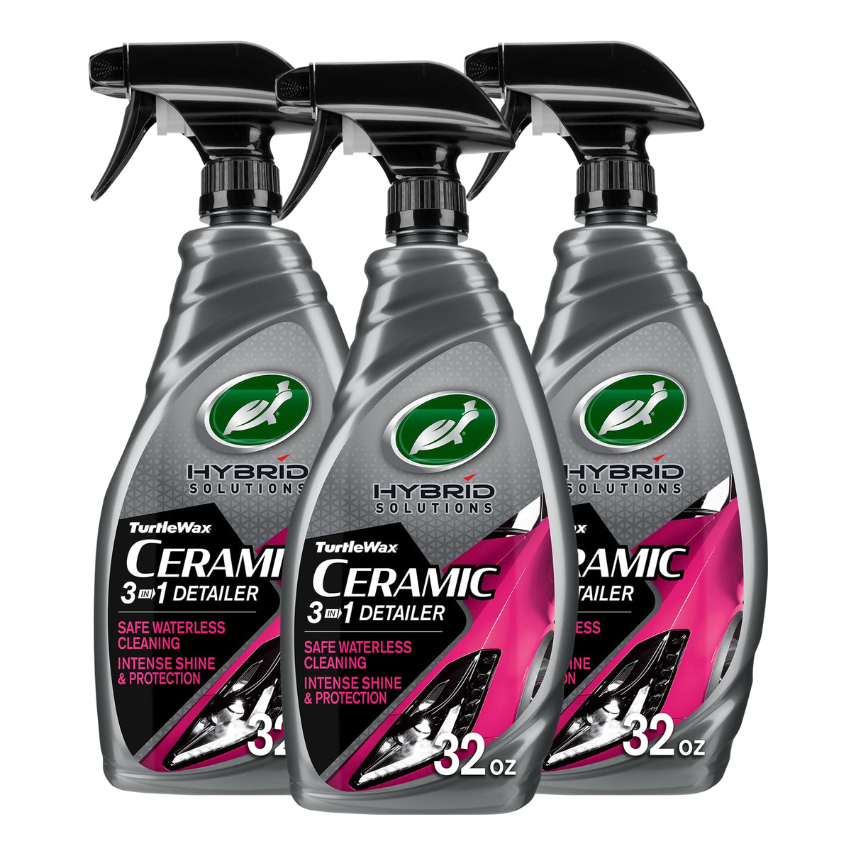 Turtle Wax bottle front label showing product benefits and size