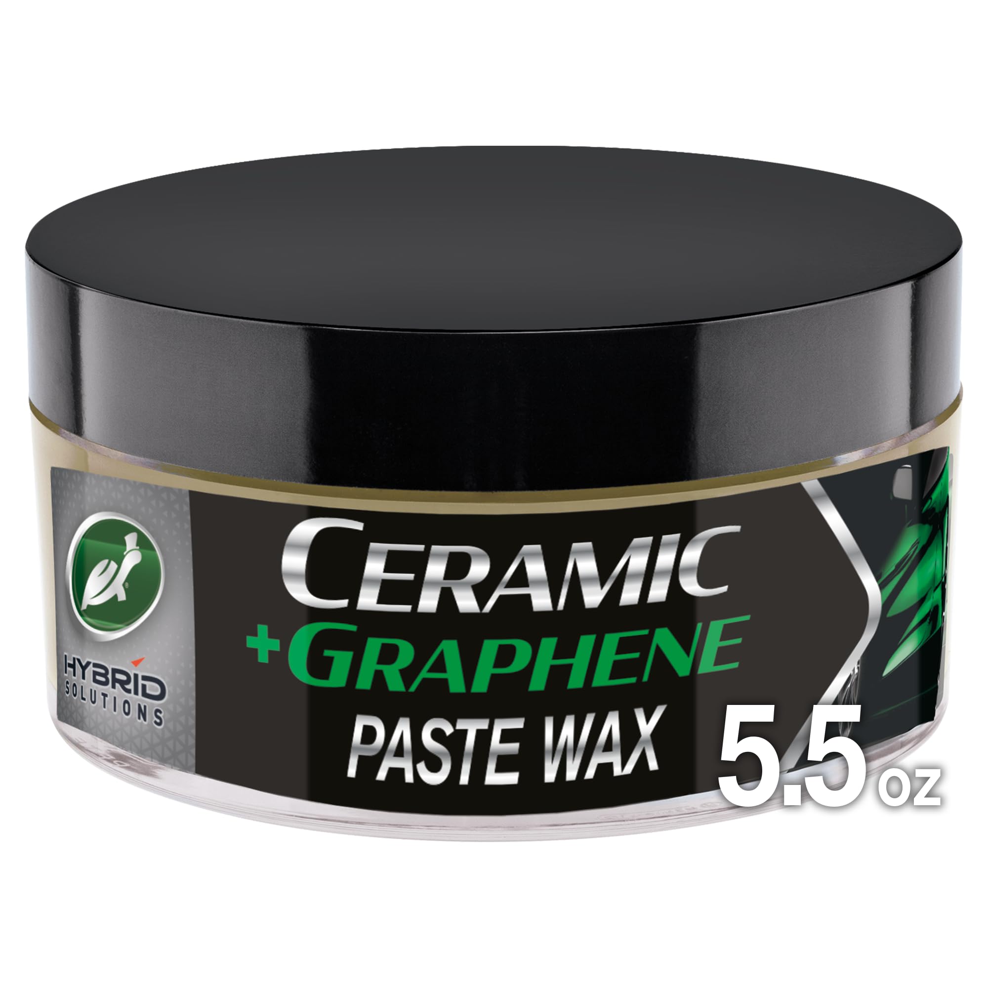 Turtle Wax front jar view showing product and glossy finish benefit