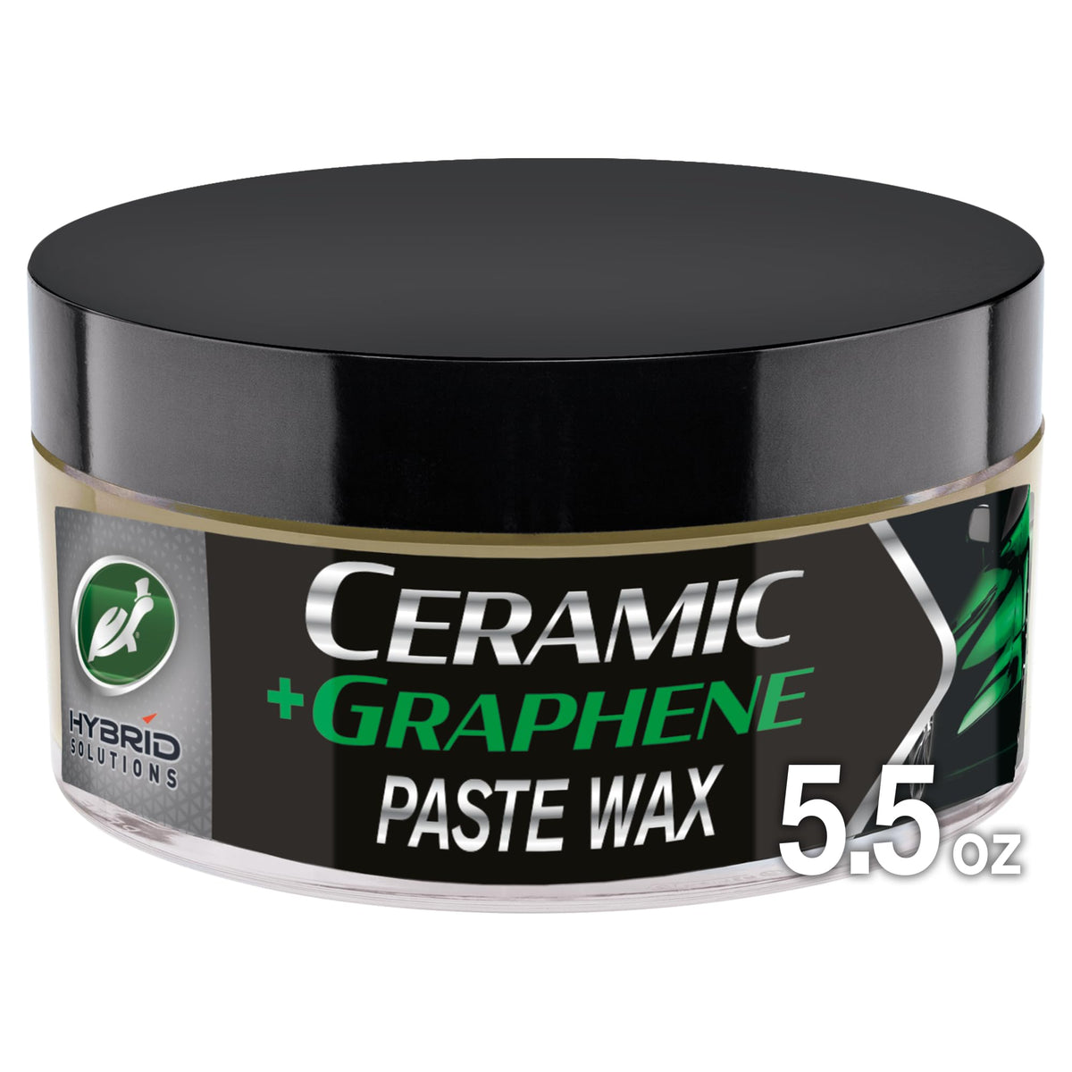 Turtle Wax front jar view showing product and glossy finish benefit
