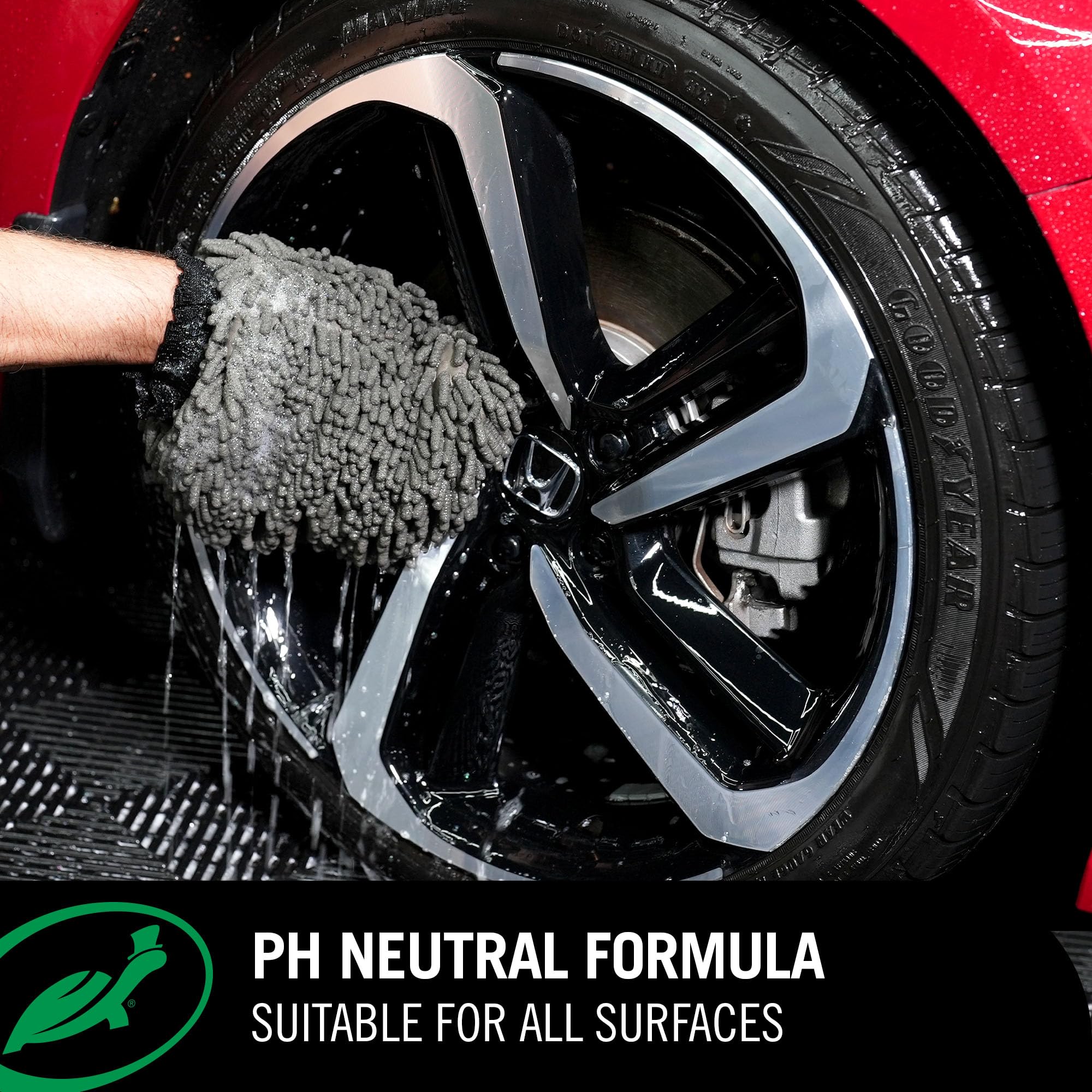 Turtle Wax application with microfiber mitt showing safe, streak-free use