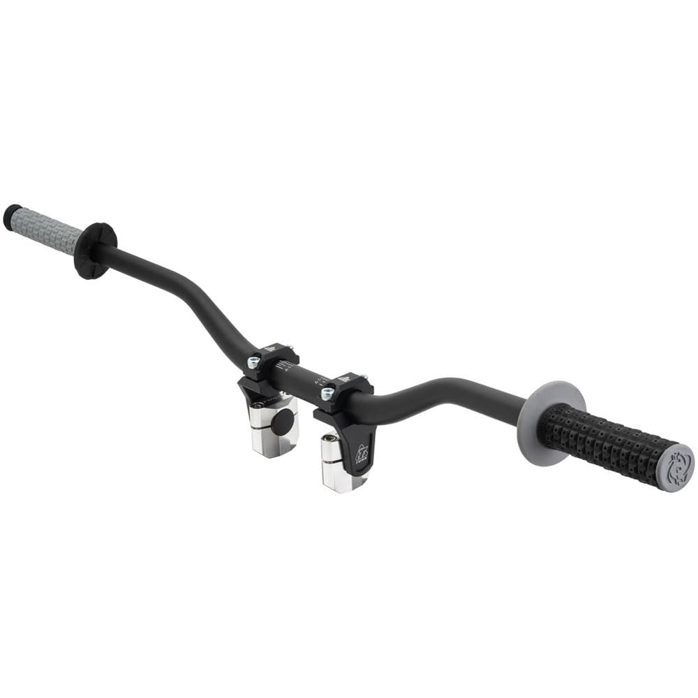TUSK riser in mount with handlebars removed showing straightforward compatibility