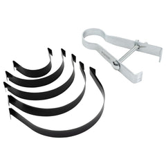 Tusk compressor inserts laid out to show five sizes for accurate piston fitment
