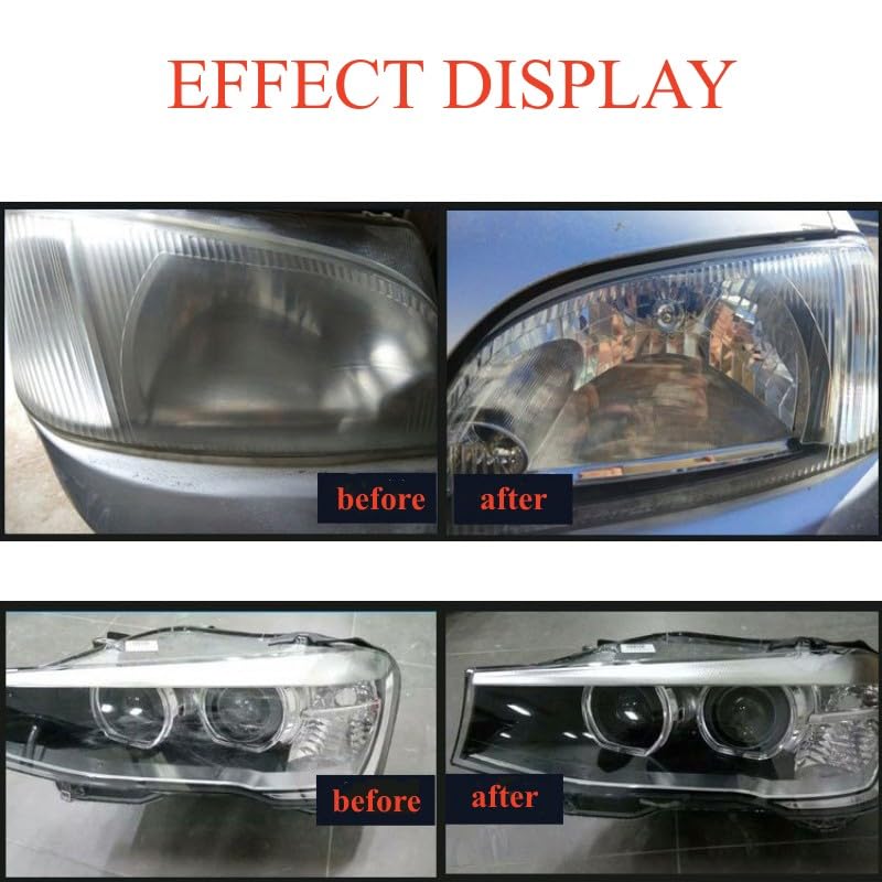 TUTOOLS restored headlight on car in driveway improving visibility