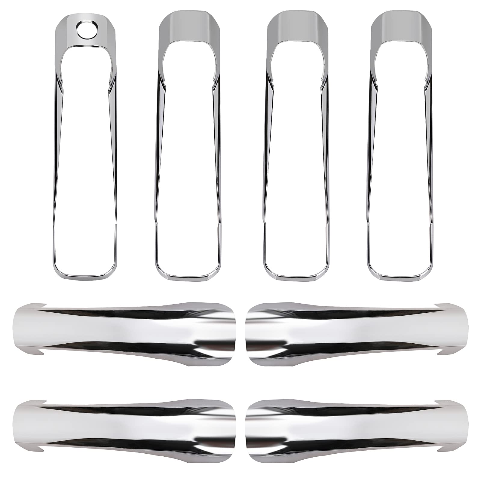 Tutor Auto front view chrome handle cover showing sleek profile and improved aesthetics