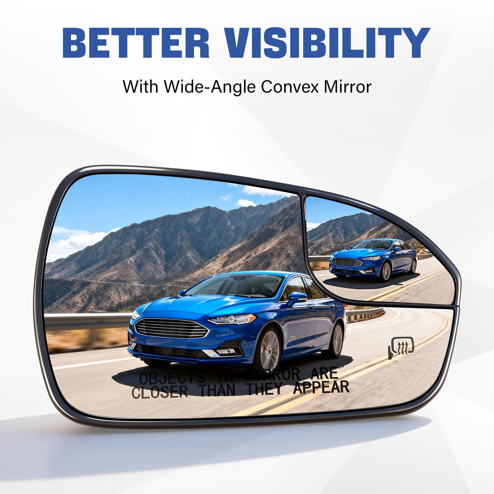 Tutor Auto high-clarity glass reflecting surroundings for improved visibility