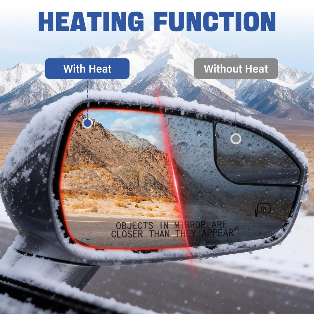 Tutor Auto mirror installed on Ford Fusion passenger side demonstrating proper fitment