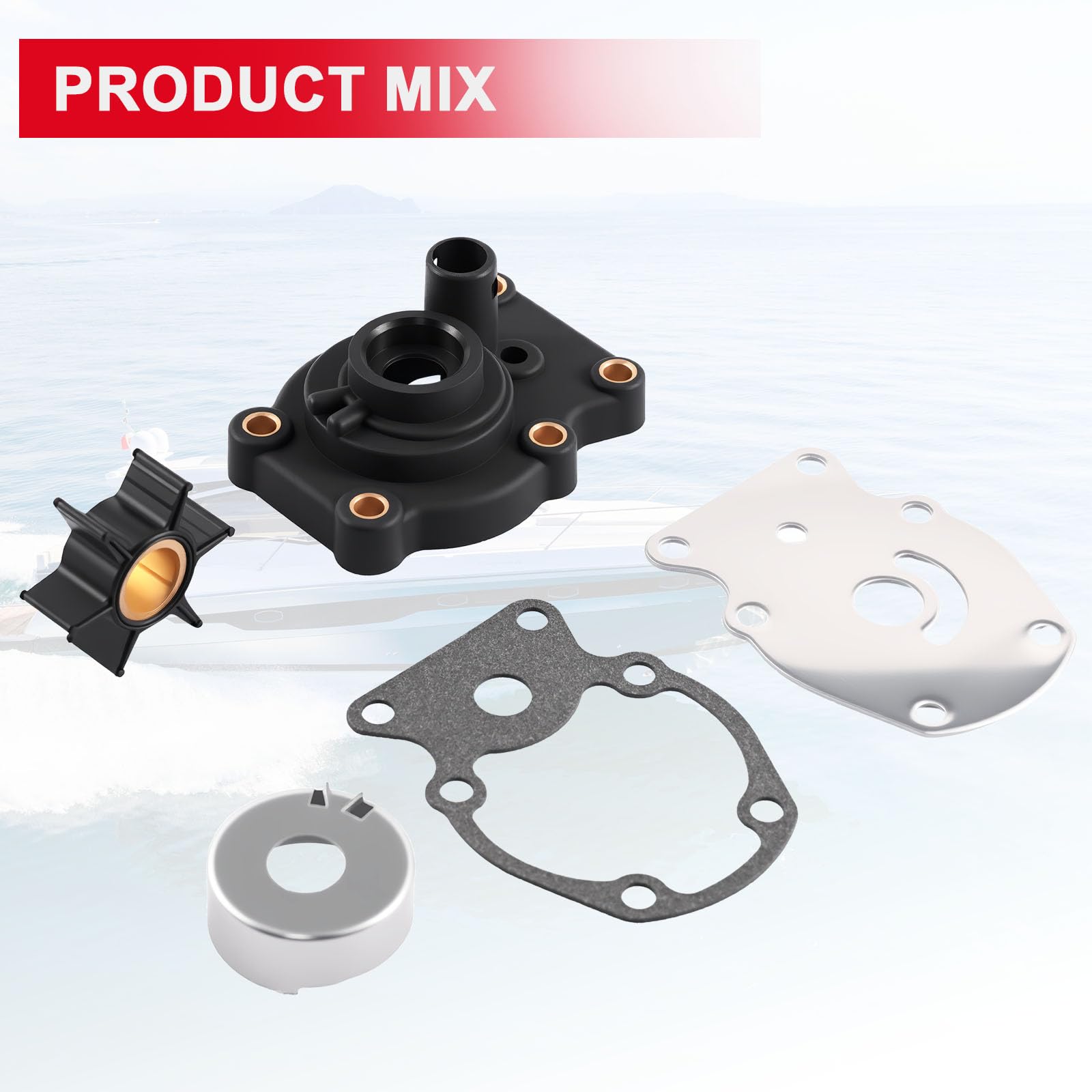 Tutor Auto kit installed on an outboard lower unit illustrating direct-fit replacement
