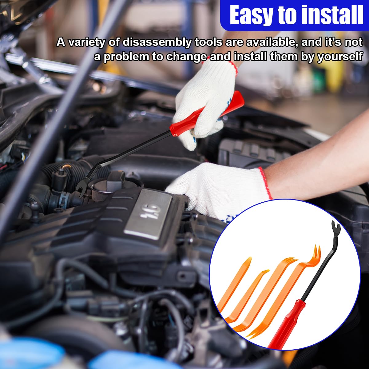 Tuxihapp fasteners in use on a car door panel demonstrating secure reattachment and tidy trim