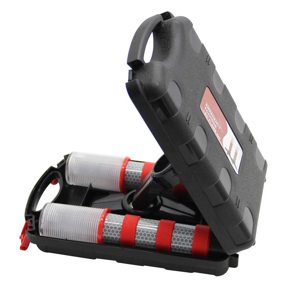 Twinkle Star detachable stand holding light upright on asphalt, stable ground beacon benefit