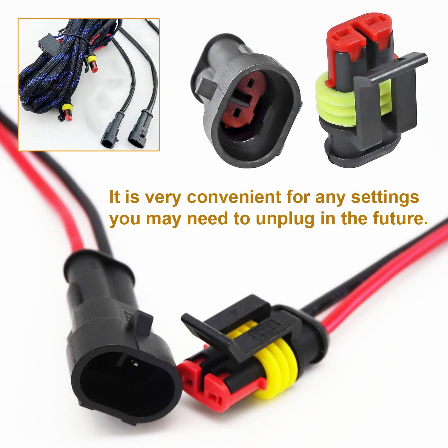 Twippo connector housing and silicone seal detail, showing waterproof protection benefit