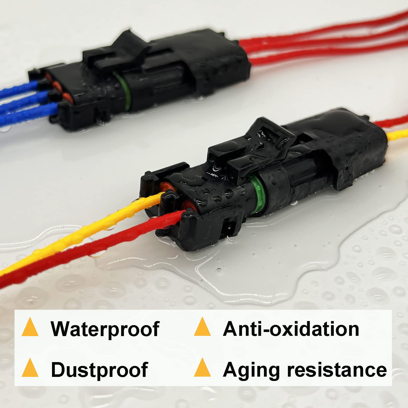 Twippo connector installed on vehicle wiring showing weatherproof electrical repair