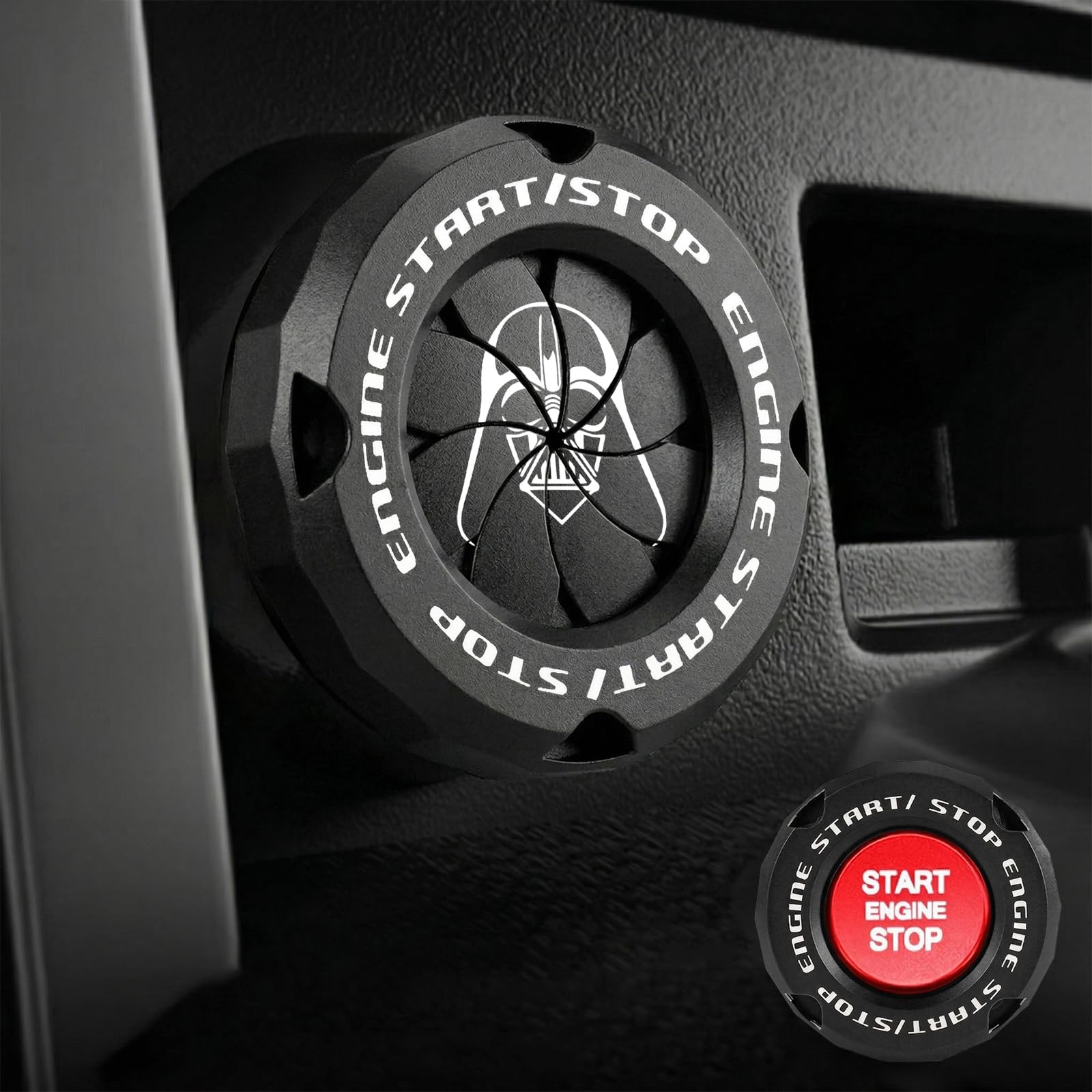 Tybasthe front view of Darth Vader cover showing bold design and protective function