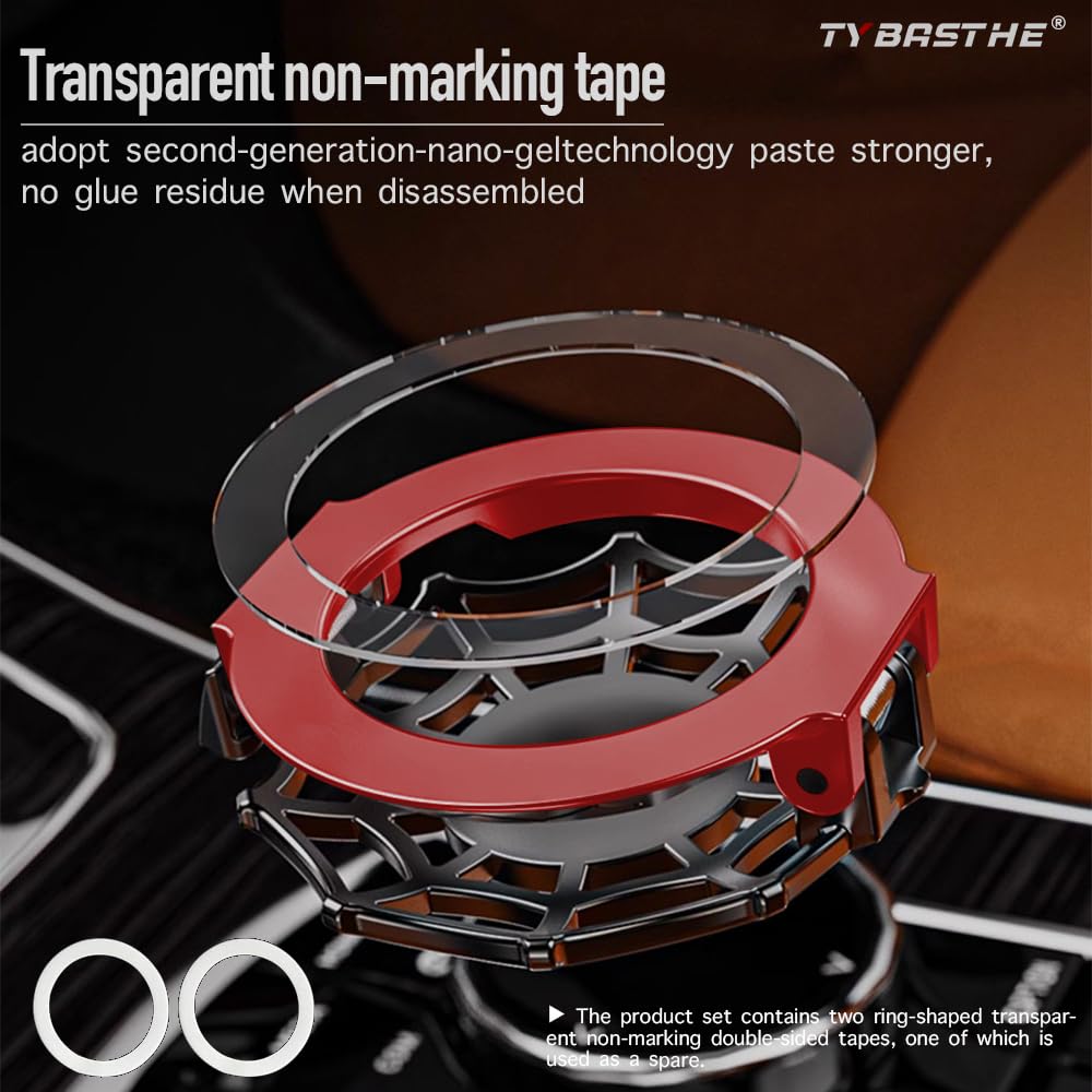 Tybasthe in car interior lifestyle shot emphasizing stylish upgrade and protection