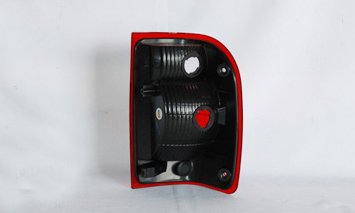 TYC left tail light assembly close-up of seal and sockets benefit: secure moisture protection