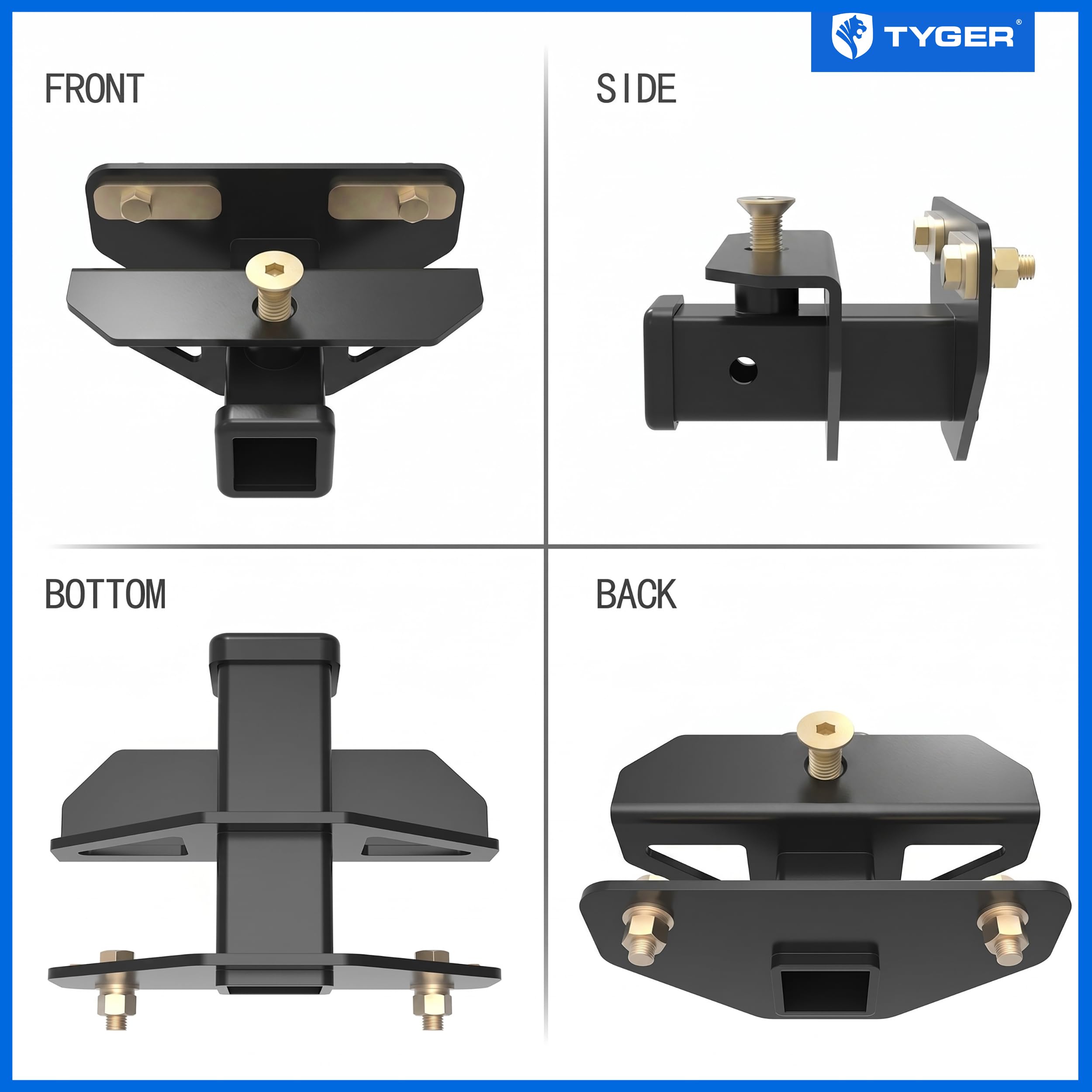 Tyger Auto hitch cover detail showing snug fit and protection benefit