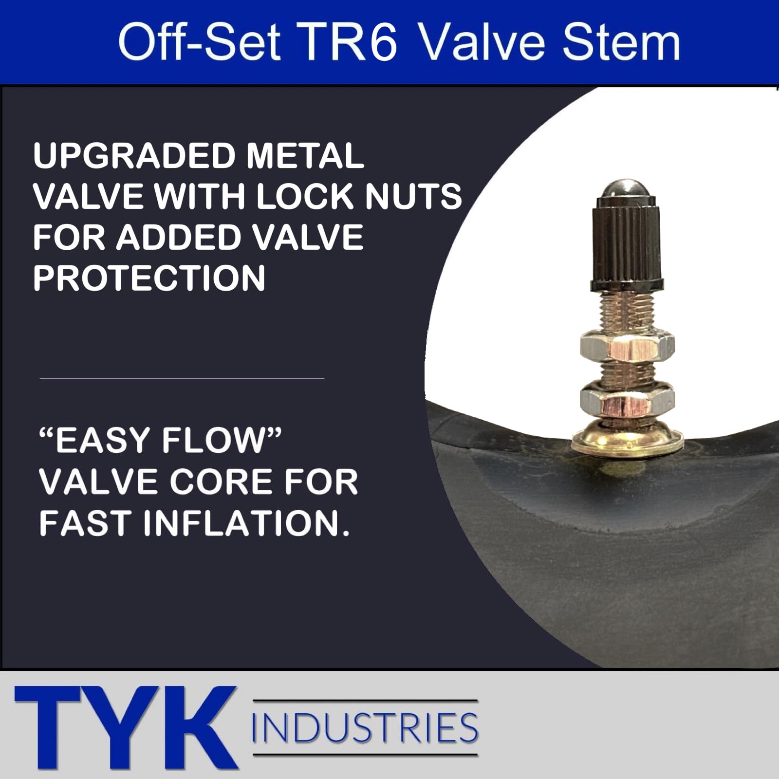 TYK Industries thick butyl rubber detail highlighting puncture resistance benefit