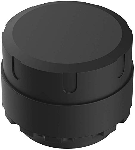 Tymate TS2 on car wheel in driving scene showing real-world monitoring benefit