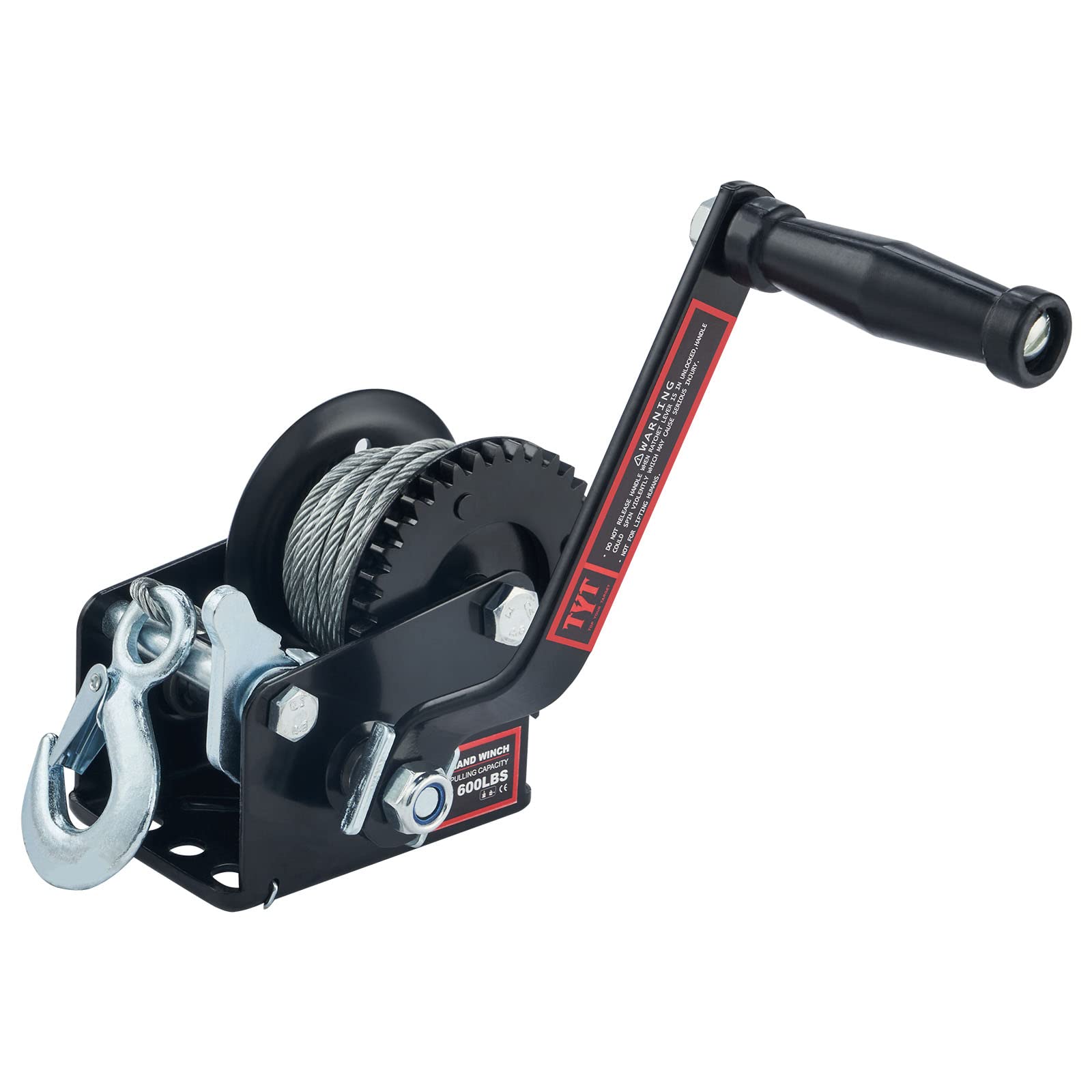 TYT front view mounted winch showing compact profile and reliable mounting