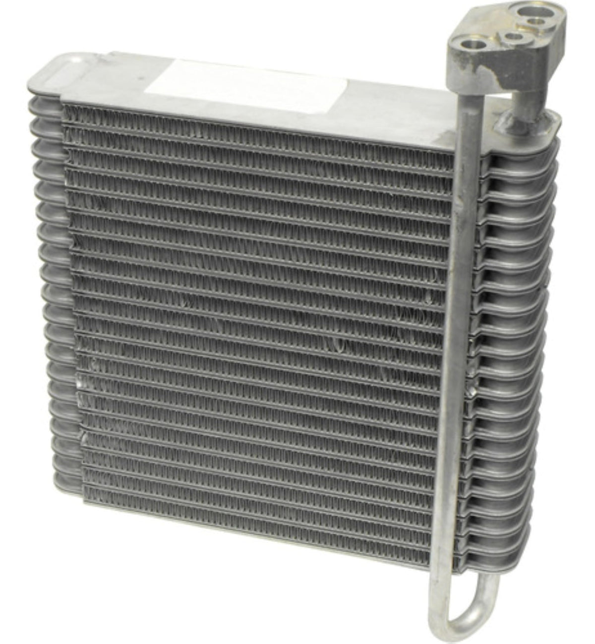 UAC front view evaporator core showing plate-fin design and OE fit benefits