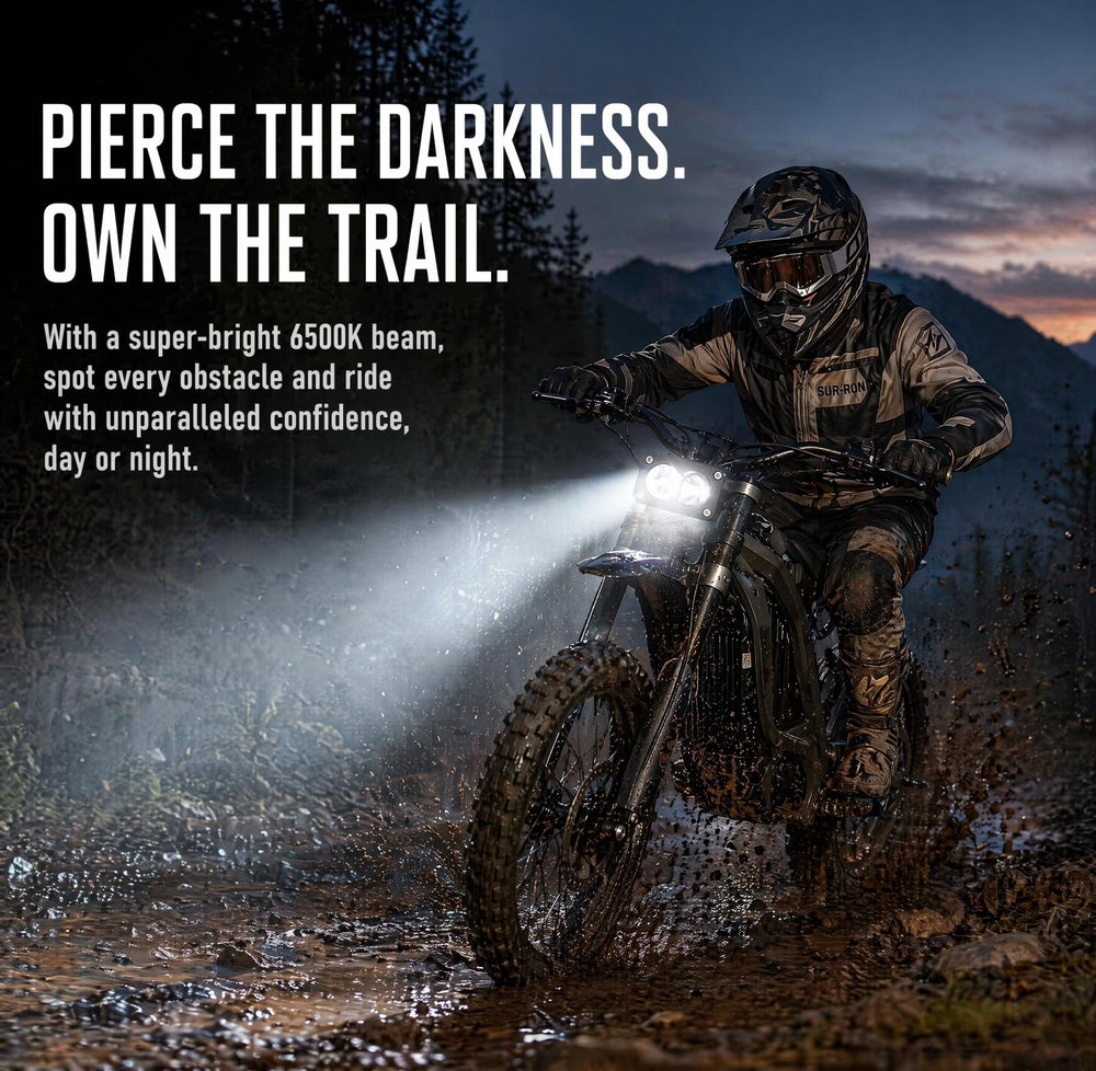 UAOPL beam on a night trail showing extended visibility and safety
