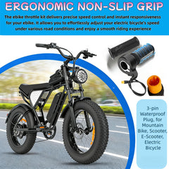 UAOPL twist throttle installed on an e-bike handlebar for easy operation
