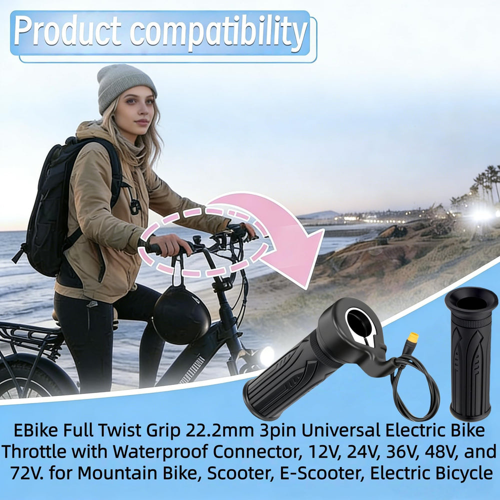 UAOPL throttle demonstrating 360-degree rotation for comfortable positioning