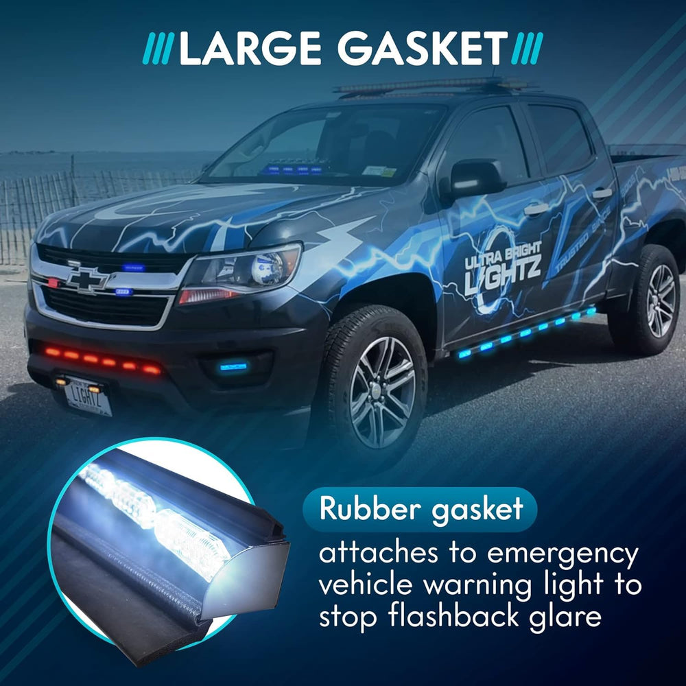 UBL gasket on patrol vehicle visor illustrating discreet integrated appearance