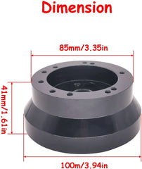UcarSoon adapter side profile highlighting black powder coat for long-lasting protection