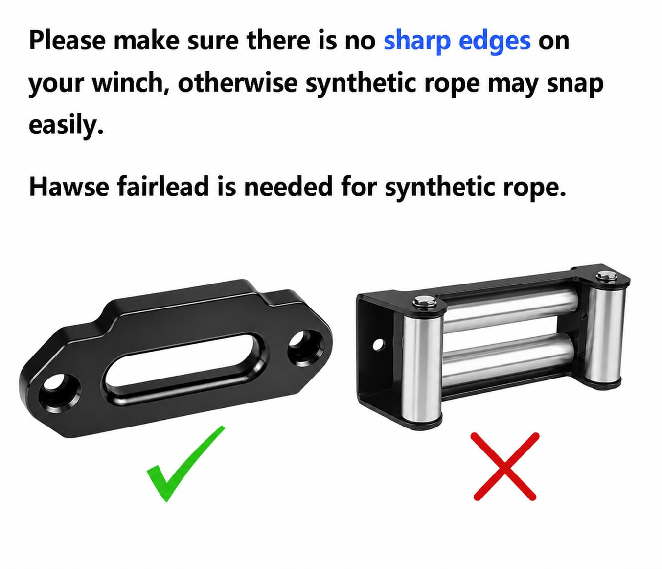 Ucreative rope feeding through aluminum hawse fairlead illustrating correct use