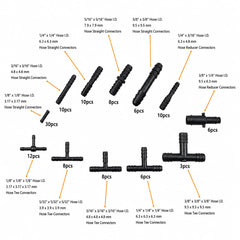 Ucreative assorted connectors top view displaying variety and quick fitting