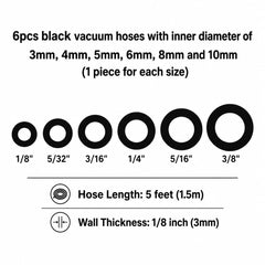 Ucreative close-up of 3mm hose cross-section showing smooth bore benefit
