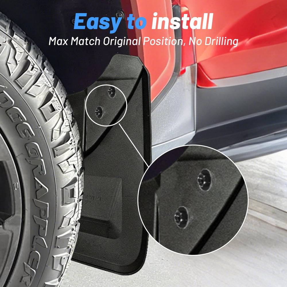 Uilffur rear mud flap packaging for Tacoma protecting paint and trim