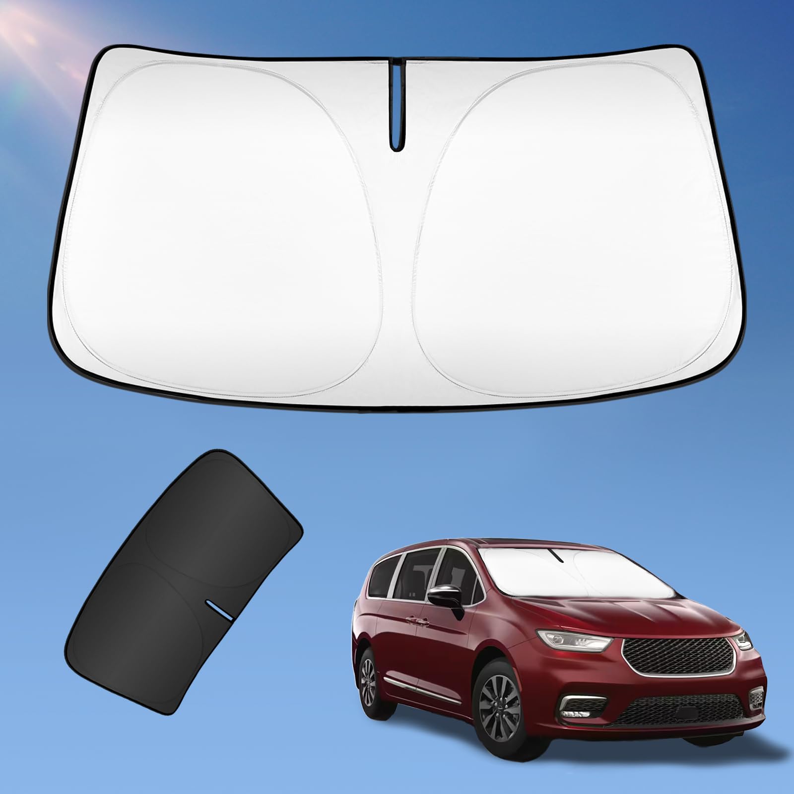 UKTOP front view showing full windshield coverage and perfect fit benefit