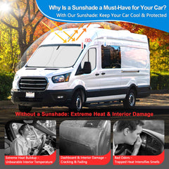 ULROLIT sunshades folded into storage bag for compact, easy transport benefit