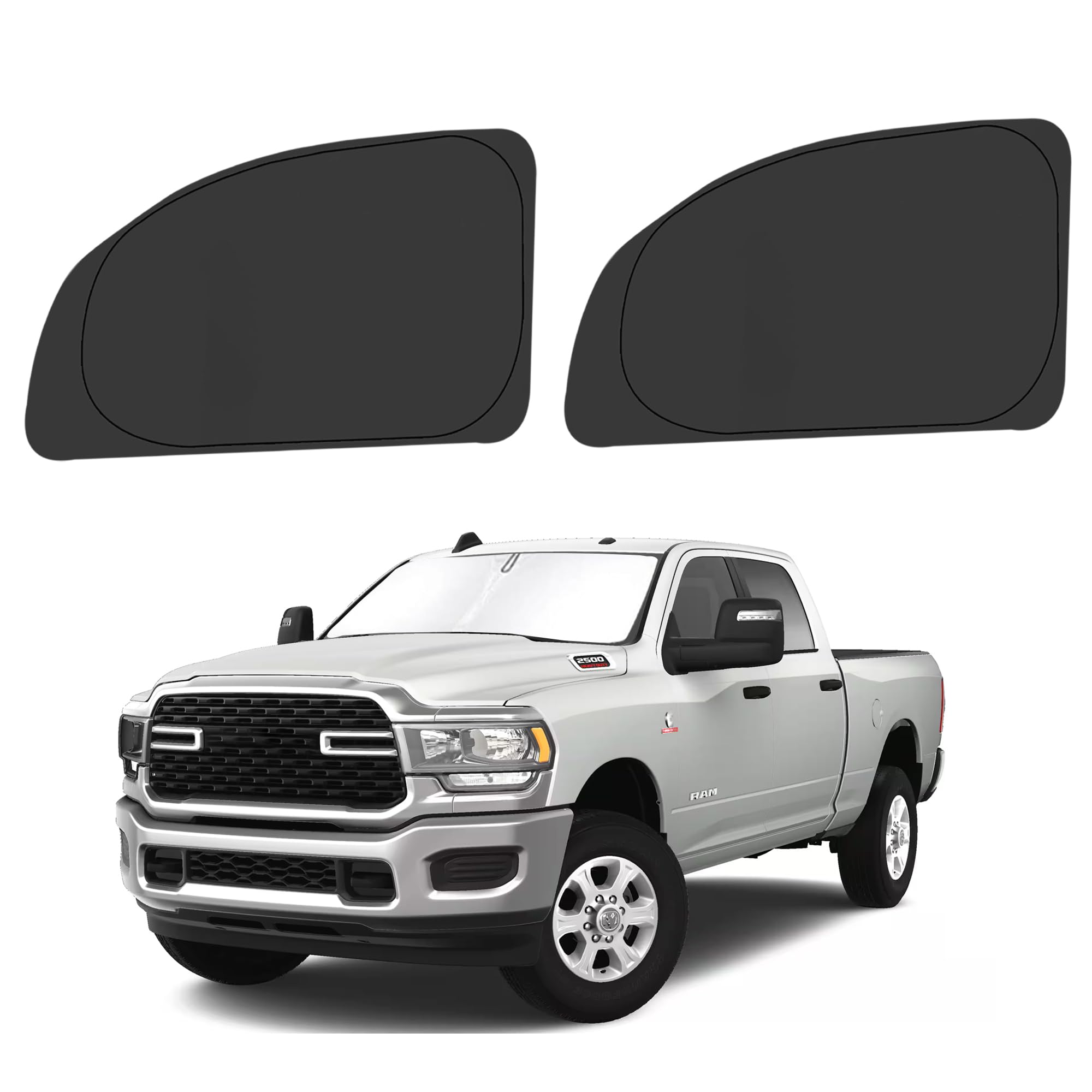 ULROLIT front-side window shade packaging and included pair protecting truck windows