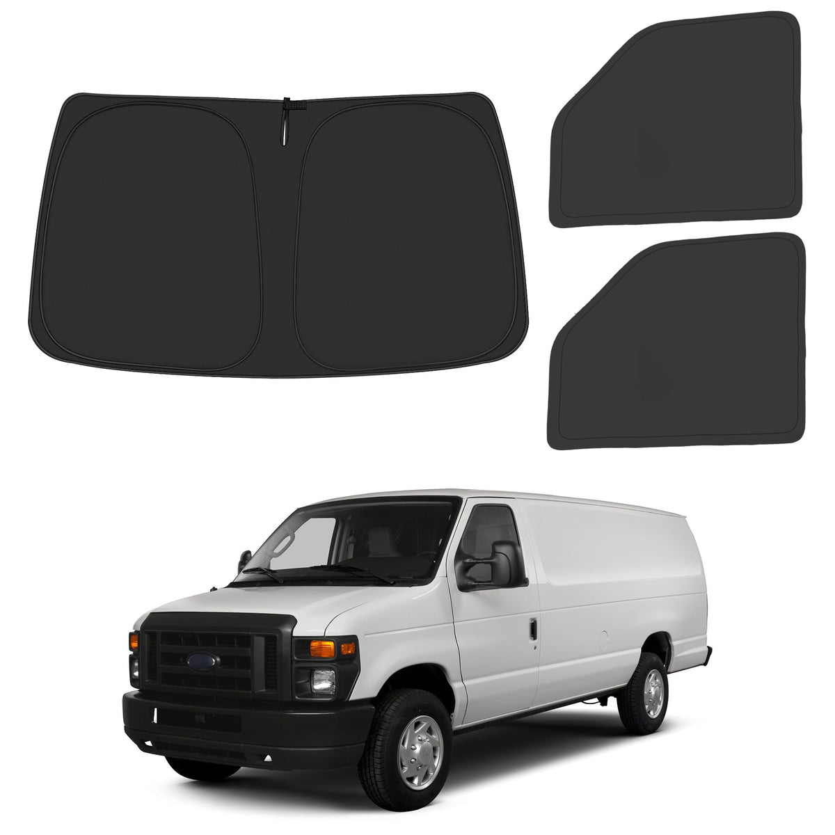 ULROLIT front windshield shade showing full-coverage fit and sun protection