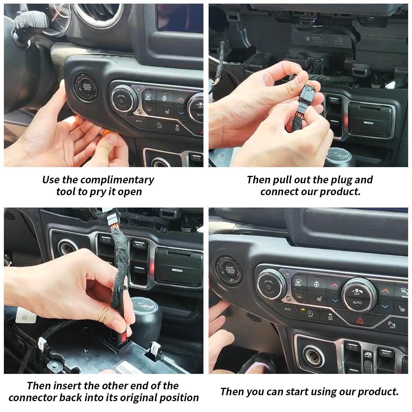UltraEra module fitted under dashboard demonstrating no-cut wiring benefit