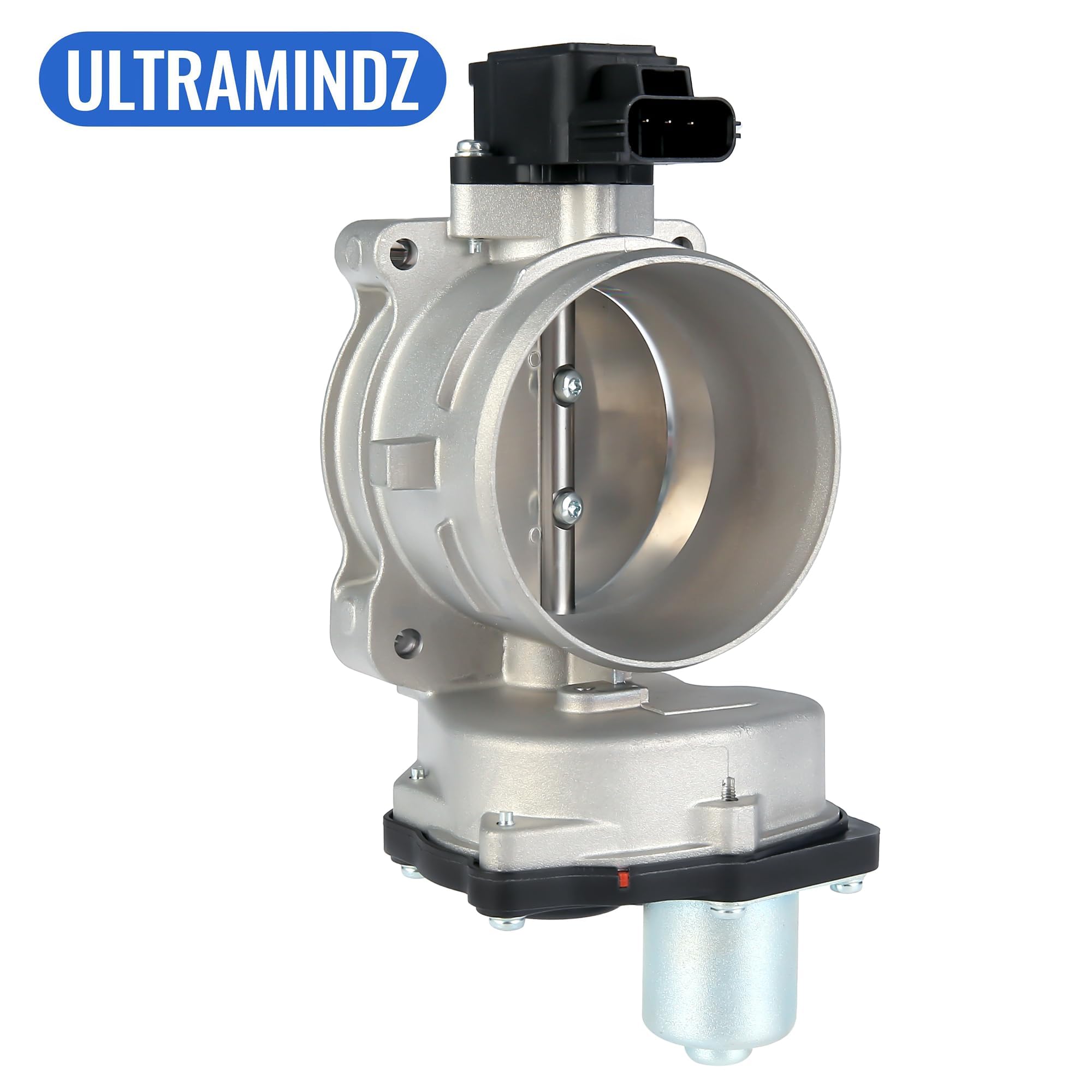 ultramindz throttle body butterfly plate closeup showing smooth bore benefit