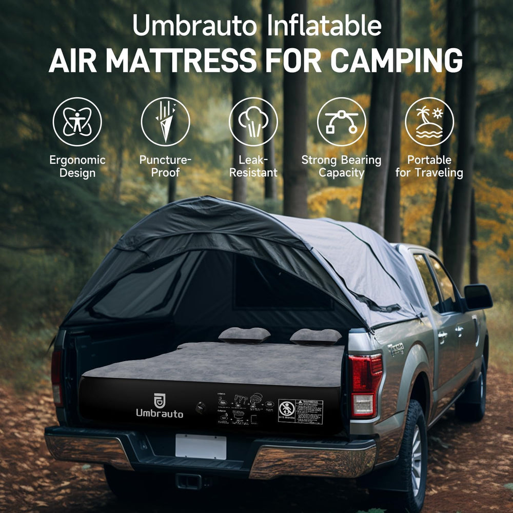 Umbrauto mattress in use at a campsite offering comfortable outdoor sleep