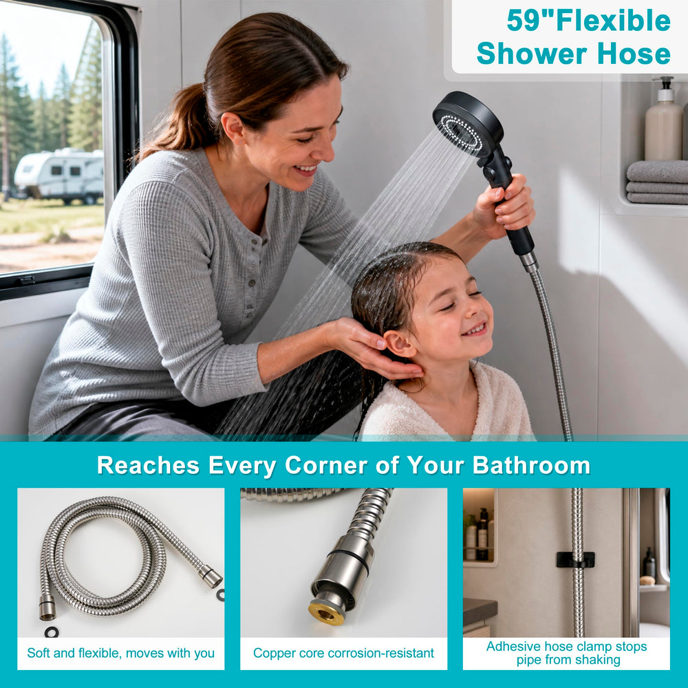 Umyder installation kit arranged with extra washers and manual for tool-free setup