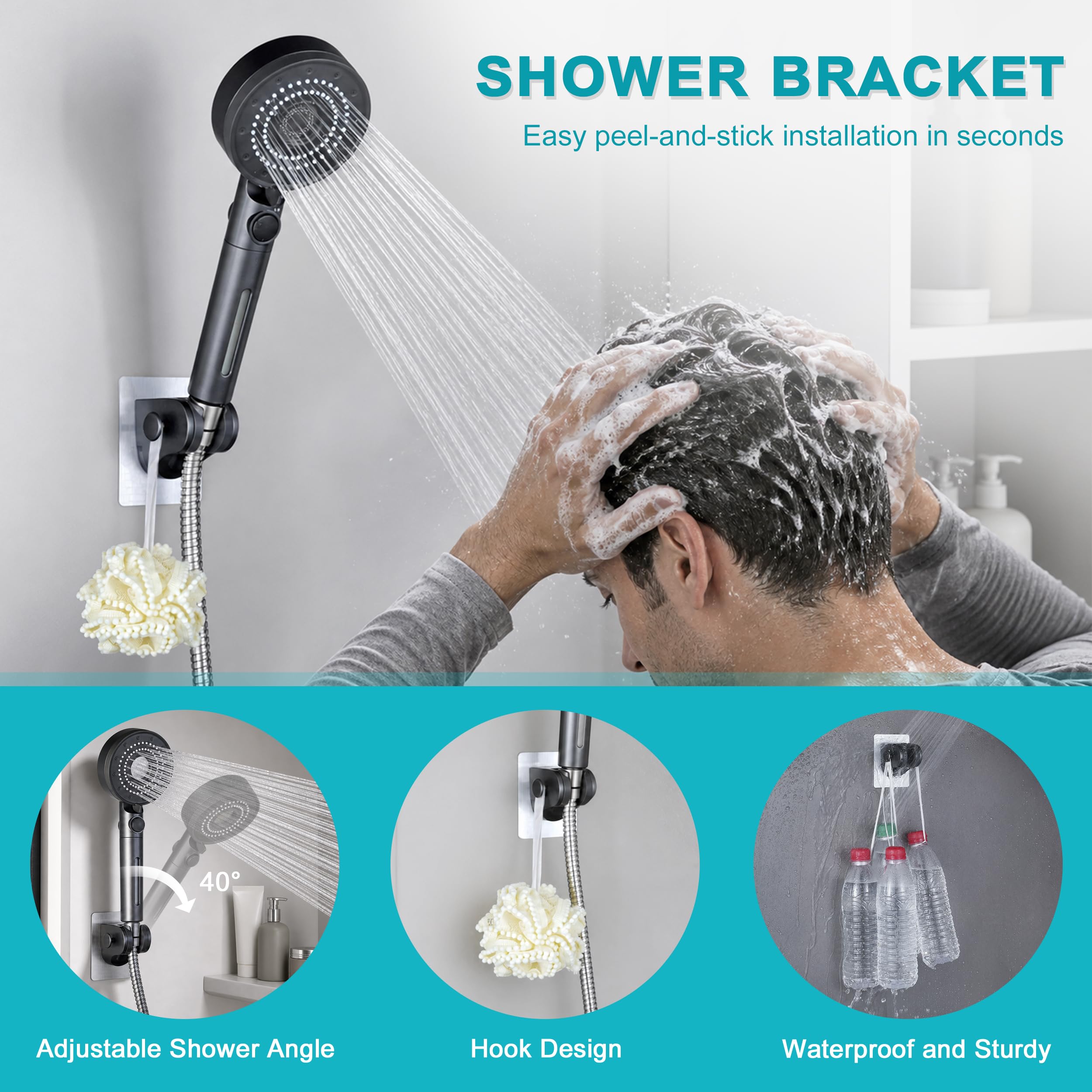 Umyder handheld shower in outdoor RV use showing practical rinse and comfort