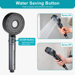 Umyder long 59-inch stainless shower hose coiled for flexible placement and durability