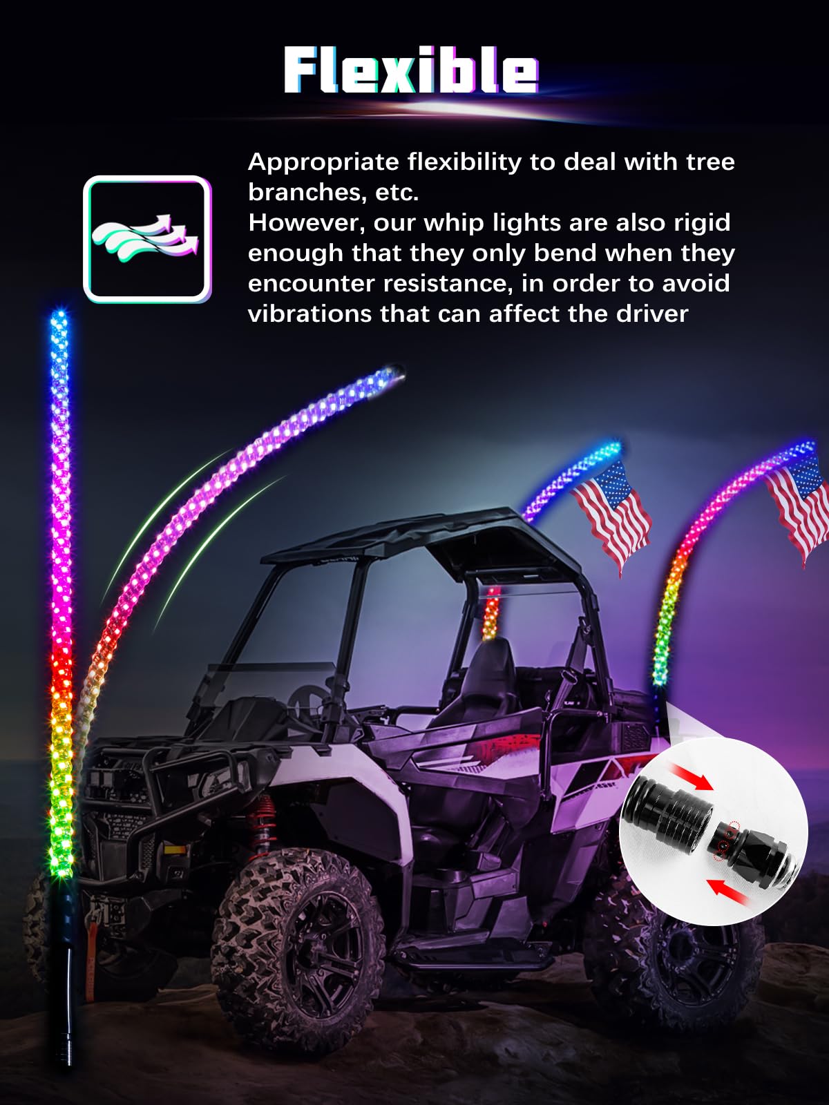 UNI-SHINE included flags and mounts showing identification options