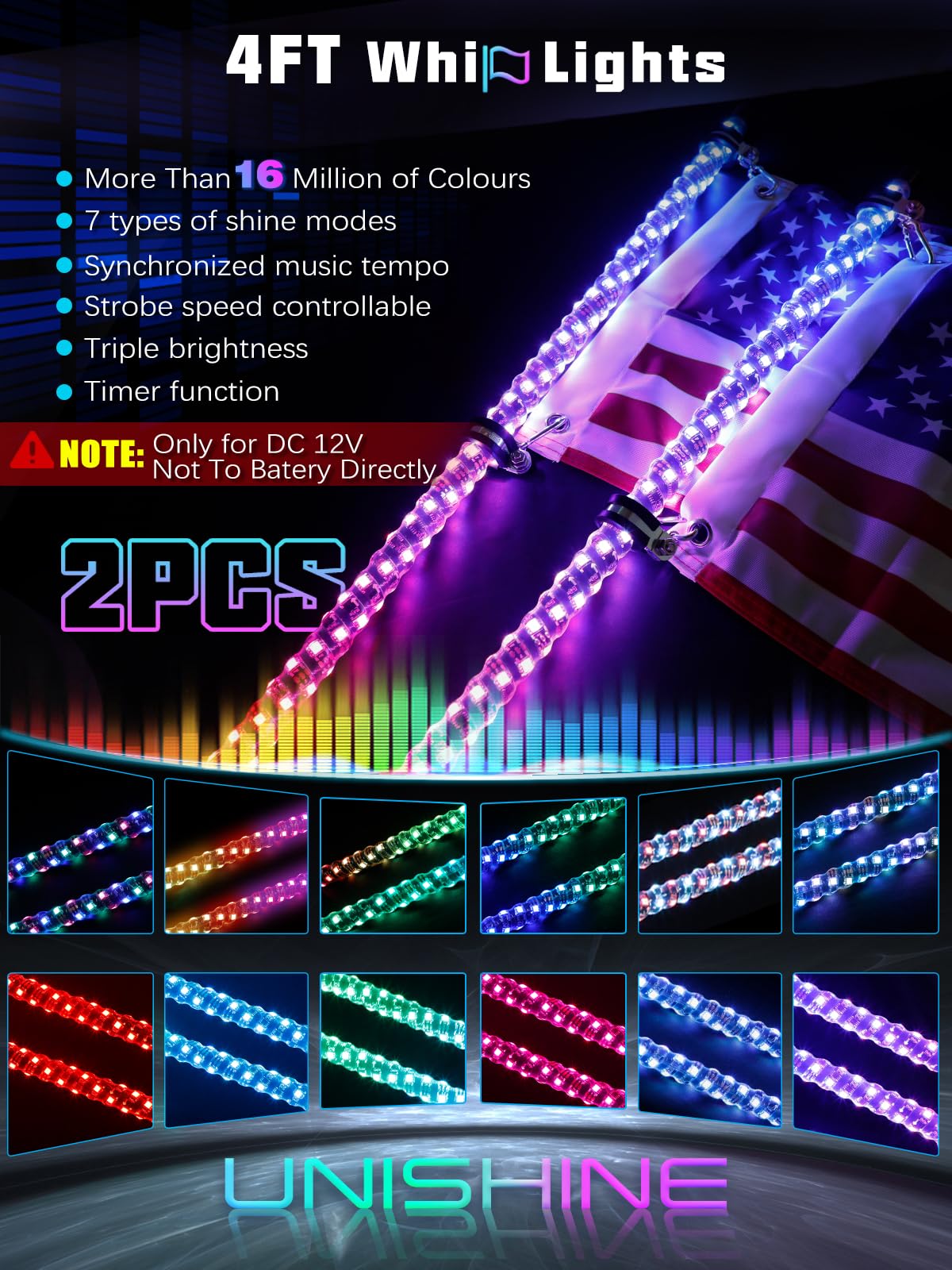 UNI-SHINE close-up of spiral RGB LED strip highlighting vivid colors and smooth chase